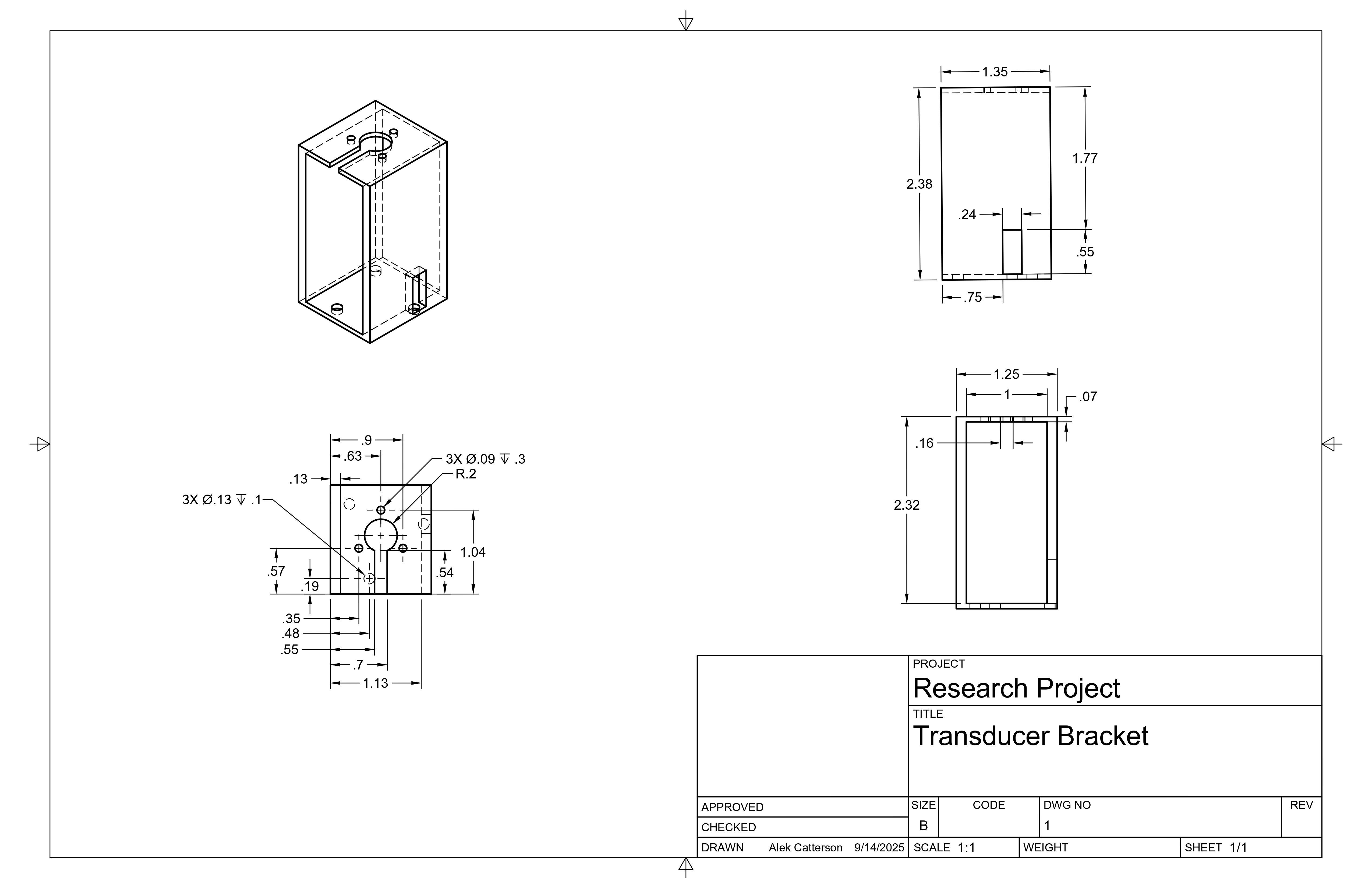Pillow Block CAD drawing (thumbnail)